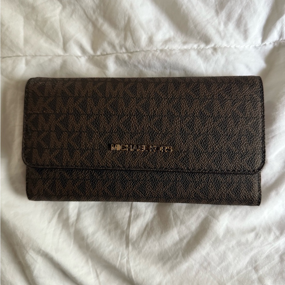 Michael Kors Dark Brown Monogram Wallet